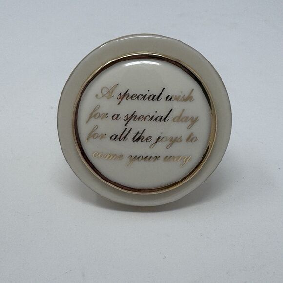 Lenox Bone China Birthday Cake Trinket Box ~ Sentiments Collection ~ - Picture 3 of 5